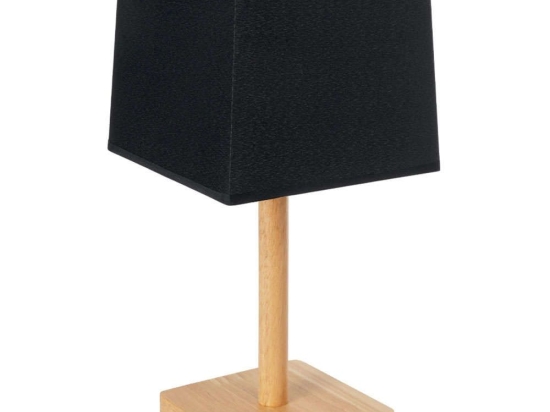 Φωτιστικό Επιτραπέζιο Kolipe 02039 20x20x38cm 1xE27 Black-Beige GloboStar