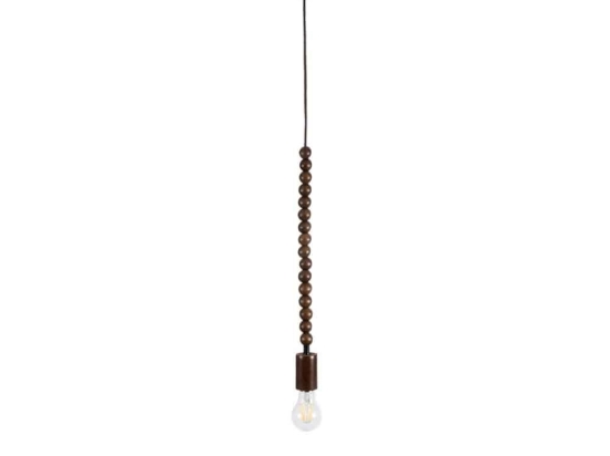 Φωτιστικό Οροφής Κρεμαστό Beads 00694 1xE27 IP20 4x47cm Dark Brown GloboStar