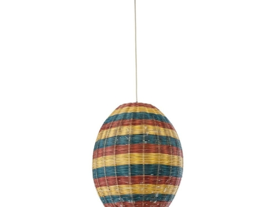 Φωτιστικό Οροφής Κρεμαστό Caballeros 02065 Boho 1xE27 IP20 40x50cm Multi GloboStar