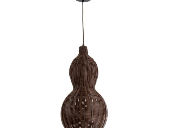 Φωτιστικό Οροφής Κρεμαστό Kingstown 02169 Boho 1xE27 IP20 30x60cm Brown GloboStar