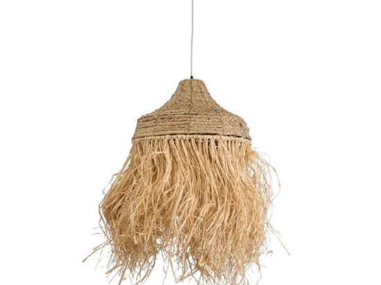Φωτιστικό Οροφής Κρεμαστό Portoferraio 02185 Boho 1xE27 IP20 50x80cm Beige GloboStar