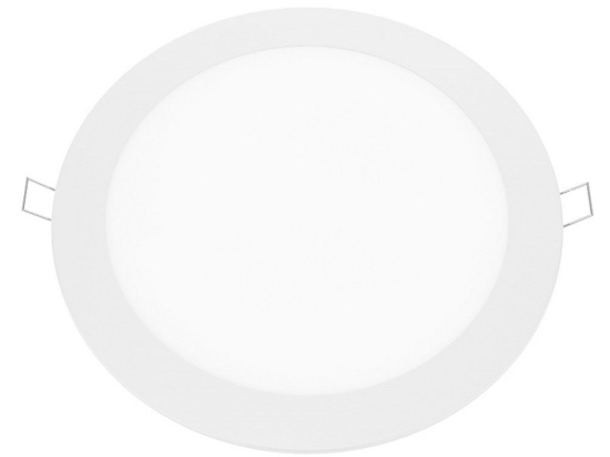 Panel Led Χωνευτό Plato1865RW 18W 6500K 1510lm White Aca Στρόγγυλο Αλουμίνιο