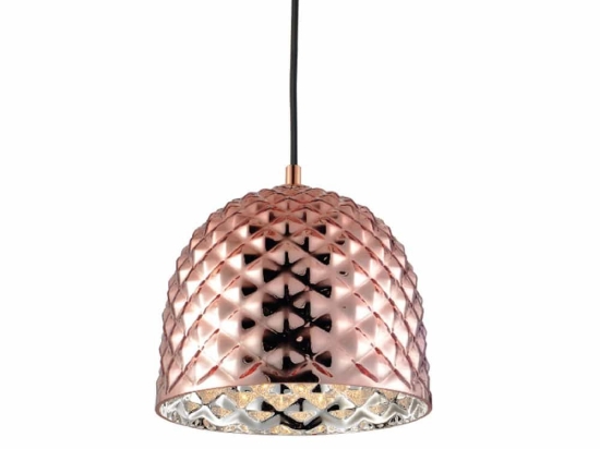 Φωτιστικό Οροφής 1ΧΕ27 V36352CP Φ24ΧΗ120cm Copper Aca Γυαλί
