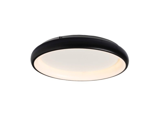 Φωτιστικό Οροφής - Πλαφονιέρα Led BR71LEDC41BK 34W 3000K 2330lm D41XH8,5 Black Aca Decor Μέταλλο,Πλαστικό
