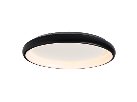 Φωτιστικό Οροφής - Πλαφονιέρα Led BR71LEDC61BK 48W 3000K 4610lm D61XH8,5 Black Aca Decor Μέταλλο
