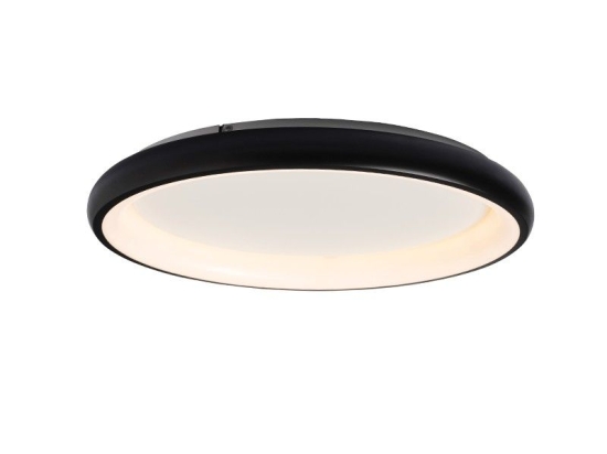 Φωτιστικό Οροφής - Πλαφονιέρα Led BR71LEDC81BK 100W 3000K 7010lm D81XH8,5 Black Aca Decor Μέταλλο
