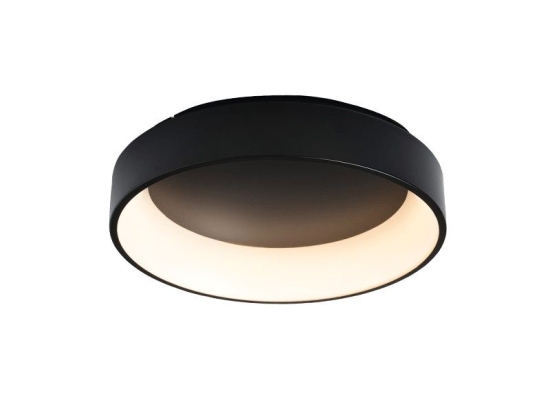 Φωτιστικό Οροφής - Πλαφονιέρα Led BR81LEDC60BK 48W 3000K 2630lm D60XH14 Black Aca Decor Μέταλλο,Πλαστικό