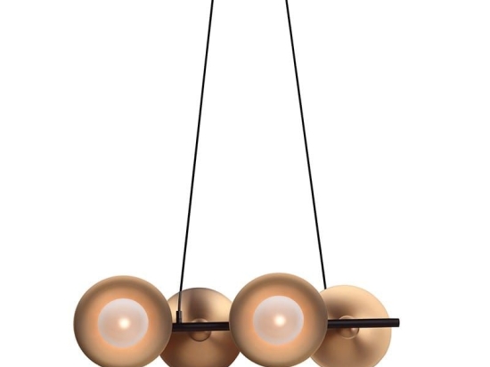 Φωτιστικό Οροφής - Ράγα HL4324P68BB 4ΧG9 68X27ΧΗ118 Brass-Black Aca Decor Μέταλλο,Γυαλί