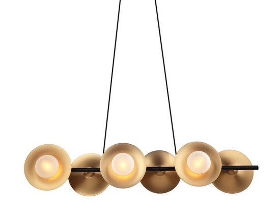 Φωτιστικό Οροφής - Ράγα HL4326P100BB 6ΧG9 100X27ΧΗ118 Brass-Black Aca Decor Μέταλλο,Γυαλί