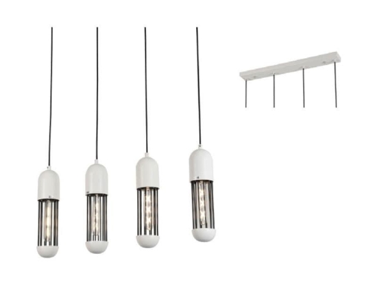 Φωτιστικό Οροφής - Ράγα HM174P65WH 4ΧΕ27 65X8XH120 White Aca Decor Μέταλλο