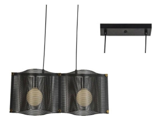 Φωτιστικό Οροφής - Ράγα HM842P57BK 2ΧΕ27 57Χ20ΧH120 Black Aca Decor Μέταλλο