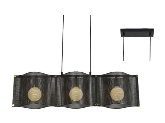 Φωτιστικό Οροφής - Ράγα HM843P85BK 3ΧΕ27 D27XH120 Black Aca Decor Μέταλλο