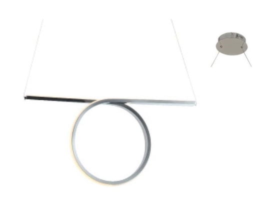 Φωτιστικό Οροφής - Ράγα Led HM98LEDP88CH 43W 3000K 2580lm 88Χ17ΧΗ120 Chrome Aca Decor Αλουμίνιο