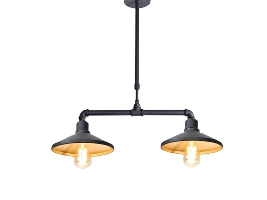 Φωτιστικό Οροφής AR4172P63BG 2ΧΕ27 63Χ22ΧH92 Black-Gold Aca Decor Μέταλλο