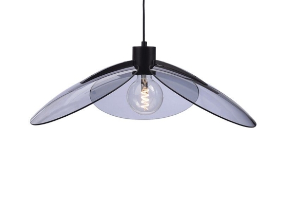Φωτιστικό Οροφής EF21P158BS 1ΧΕ27 D58XH120 Fume-Black Aca Decor Μέταλλο,Γυαλί