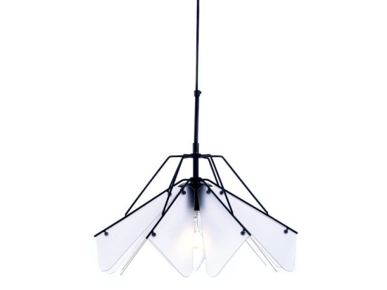 Φωτιστικό Οροφής EF39P145WH 1ΧΕ27 D45XH120 White-Black Aca Decor Μέταλλο,Ακρυλικό