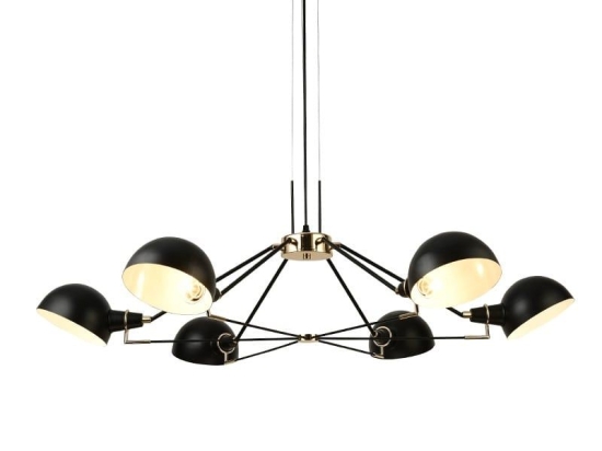 Φωτιστικό Οροφής EG4346P100B 6ΧΕ14 D100ΧH100 Black Aca Decor Μέταλλο