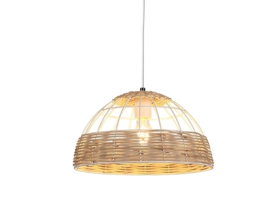 Φωτιστικό Οροφής GN20P135WH 1ΧΕ27 D35XH120 White Aca Decor Rattan, Μέταλλο