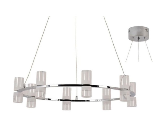 Φωτιστικό Οροφής JNDP32LED52CH Led2835 32W 3000Κ 2880lm D52XH131.5 Chrome Aca Decor Αλουμίνιο