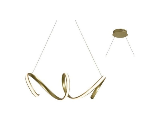 Φωτιστικό Οροφής Led HM91LEDP64BR 40W 3000K 2400lm 64X22ΧΗ120 Brass Aca Decor Αλουμίνιο