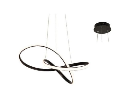 Φωτιστικό Οροφής Led HM92LEDP48BK 48W 3000K 2880lm 48Χ44XΗ120 Black Aca Decor Αλουμίνιο