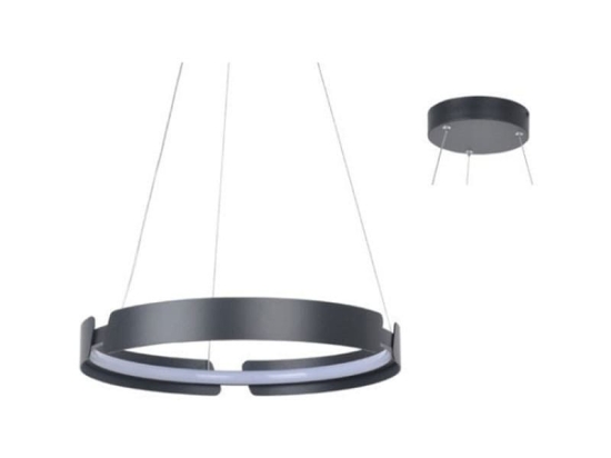 Φωτιστικό Οροφής Led ZM18LEDP40BK 23W 3000K 1840lm D40XH150 Black Aca Decor Αλουμίνιο