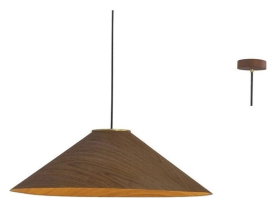 Φωτιστικό Οροφής MQ13P136WW 1Χ GX53 D36XH160 Walnut Aca Decor Ξύλο