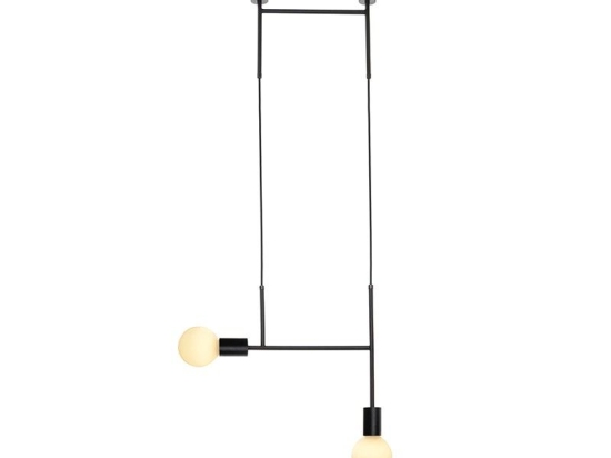Φωτιστικό Οροφής TNK852P38BK 2ΧΕ27 38X4X110 Black Aca Decor Μέταλλο