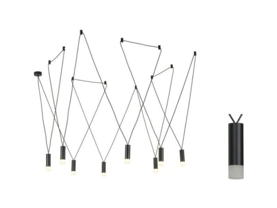 Φωτιστικό Οροφής YL22P8BK 8ΧG9 8x D3,6XH13 Black Aca Decor Αλουμίνιο