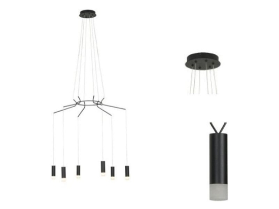 Φωτιστικό Οροφής YL23P6BK 6ΧG9 6x D3,6XH13 Black Aca Decor Αλουμίνιο
