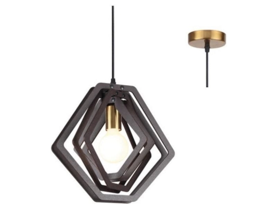 Φωτιστικό Οροφής ZM391P34WDL 1ΧΕ27 D34XH100 Brown Aca Decor Mdf