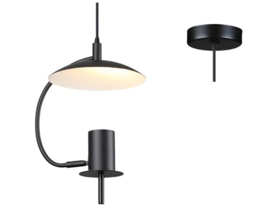 Φωτιστικό Οροφής ZM931P25B 1ΧGU10 D25X20XH100 Black Aca Decor Μέταλλο