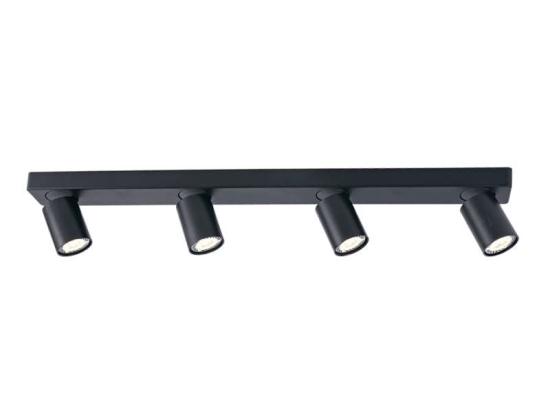 Φωτιστικό Οροφής Σποτ RA304S76BK 4XGU10 76Χ7Χ11 Black Aca Decor Αλουμίνιο