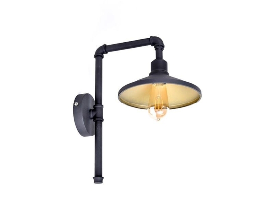 Φωτιστικό Τοίχου - Απλίκα AR4171W39BG 1ΧΕ27 33Χ22Χ39 Black-Gold Aca Decor Μέταλλο