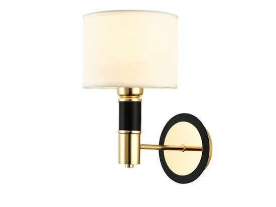 Φωτιστικό Τοίχου - Απλίκα EG221W29BG 1ΧΕ14 23X16X29 Gold-Black Aca Decor Μέταλλο,Ύφασμα