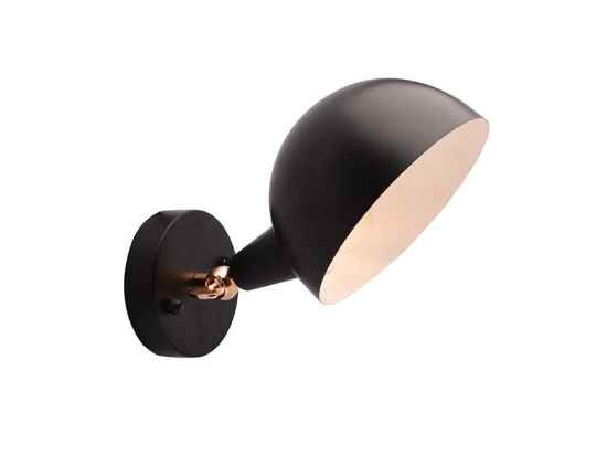 Φωτιστικό Τοίχου - Απλίκα EG4341W26B 1ΧΕ14 26Χ15Χ12 Black Aca Decor Μέταλλο