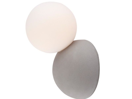 Φωτιστικό Τοίχου - Απλίκα MK421W19G 1ΧG9 19Χ12Χ12 Grey-White Aca Decor Τσιμέντο