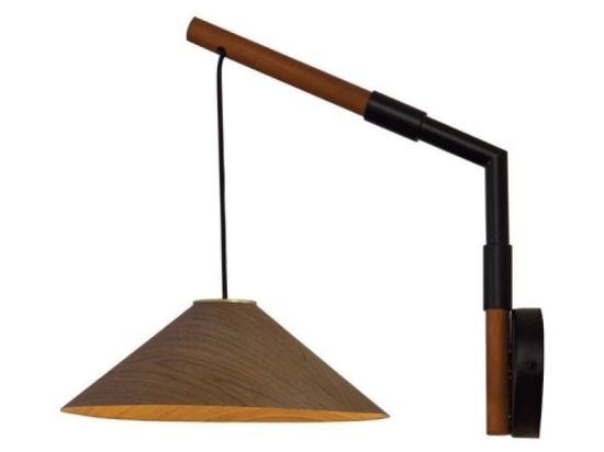 Φωτιστικό Τοίχου - Απλίκα MQ13W130WW 1Χ GX53 30Χ40Χ32 Walnut Aca Decor Μέταλλο,Ξύλο