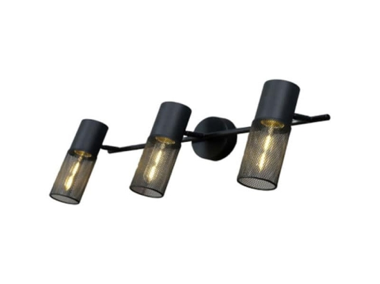 Φωτιστικό Τοίχου - Απλίκα OD603S58BK 3ΧΕ27 58Χ16Χ20 Black Aca Decor Μέταλλο