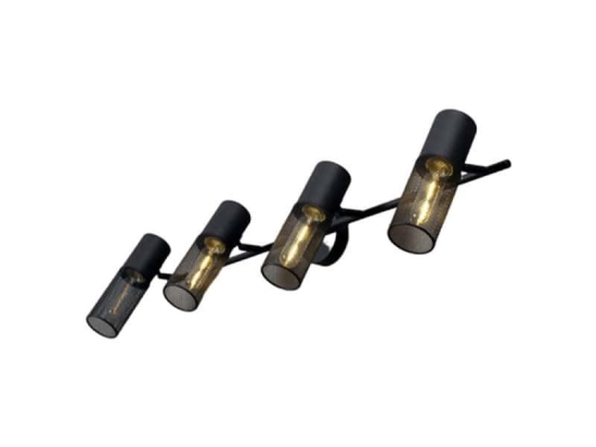 Φωτιστικό Τοίχου - Απλίκα OD604S84BK 4ΧΕ27 84Χ16Χ20 Black Aca Decor Μέταλλο