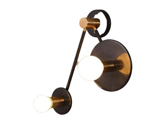 Φωτιστικό Τοίχου - Απλίκα OD742W74BM 2ΧΕ27 18Χ74X23 Black Aca Decor Μάρμαρο