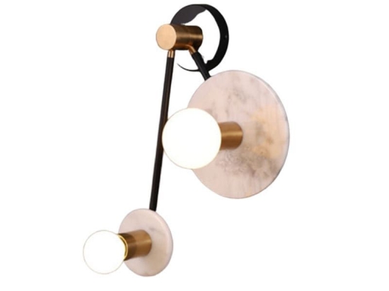 Φωτιστικό Τοίχου - Απλίκα OD742W74WM 2ΧΕ27 18Χ74X23 White Aca Decor Μάρμαρο
