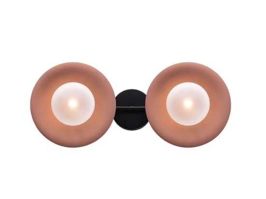 Φωτιστικό Τοίχου - Οροφής HL4302W47BC 2ΧG9 20X47X18 Copper-Black Aca Decor Μέταλλο,Γυαλί