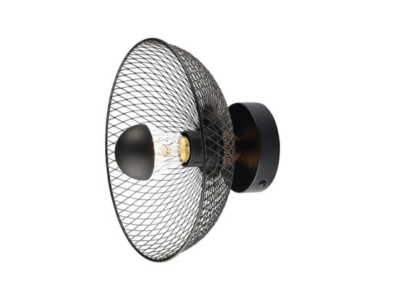 Φωτιστικό Τοίχου - Οροφής HL45841W25B 1ΧΕ27 D24Χ12 Black Aca Decor Μέταλλο