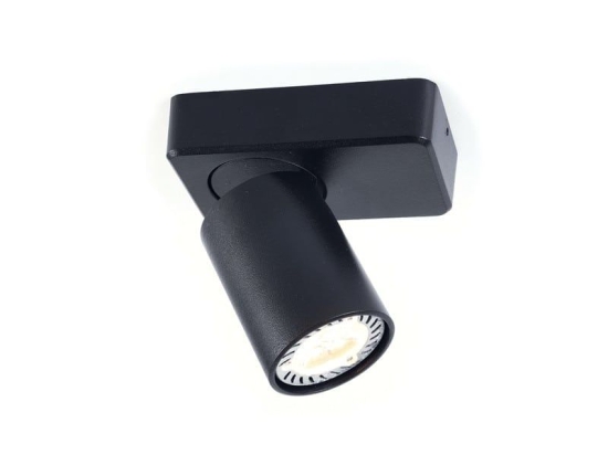 Φωτιστικό Τοίχου - Οροφής RA301S12BK 1XGU10 12Χ7X11 Black Aca Decor Αλουμίνιο