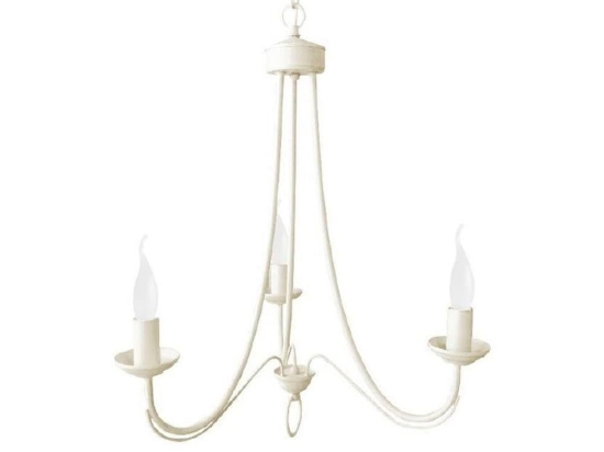 Φωτιστικό Οροφής Κρεμαστό DLA0433 3Χ60W E14 Palmyra White Patine Aca Decor Μέταλλο