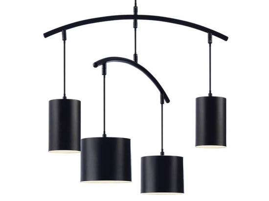 Φωτιστικό Οροφής Κρεμαστό DCR39219 4ΧΕ27 Φ60XH150CM Escala Black Aca Decor Μέταλλο