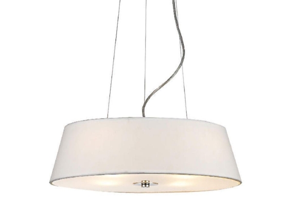 Φωτιστικό Οροφής Κρεμαστό DL607D Φ45CM 4XE27 Signac White Aca Decor Μέταλλο,Ύφασμα