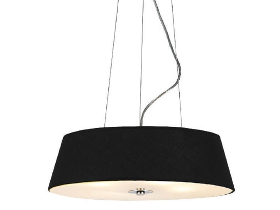 Φωτιστικό Οροφής Κρεμαστό DL607B Φ45CM 4XE27 Signac Black Aca Decor Μέταλλο,Ύφασμα