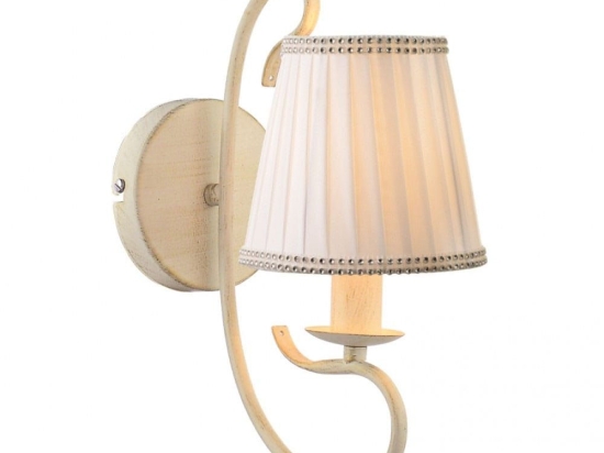 Φωτιστικό Τοίχου - Απλίκα DL7611C 1XE14 22,9ΧΗ31,3cm Dijon White Patine Aca Decor Μέταλλο